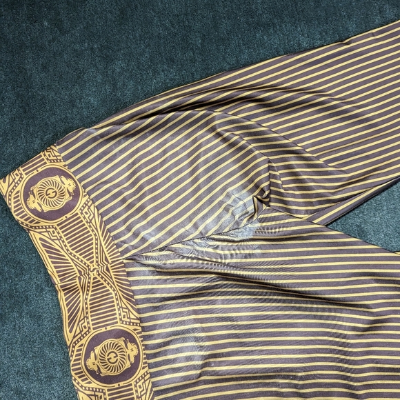 Warrior Within Designs Gold Grateful Dead Pants Bells Flared Festival Rave Large - Picture 4 of 7